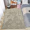 BOHO Blue Vintage Rug Soft Non-Slip Washable Area Carpet Minimalist Vintage Floral Floor Mat for Living Room Bedroom and Office