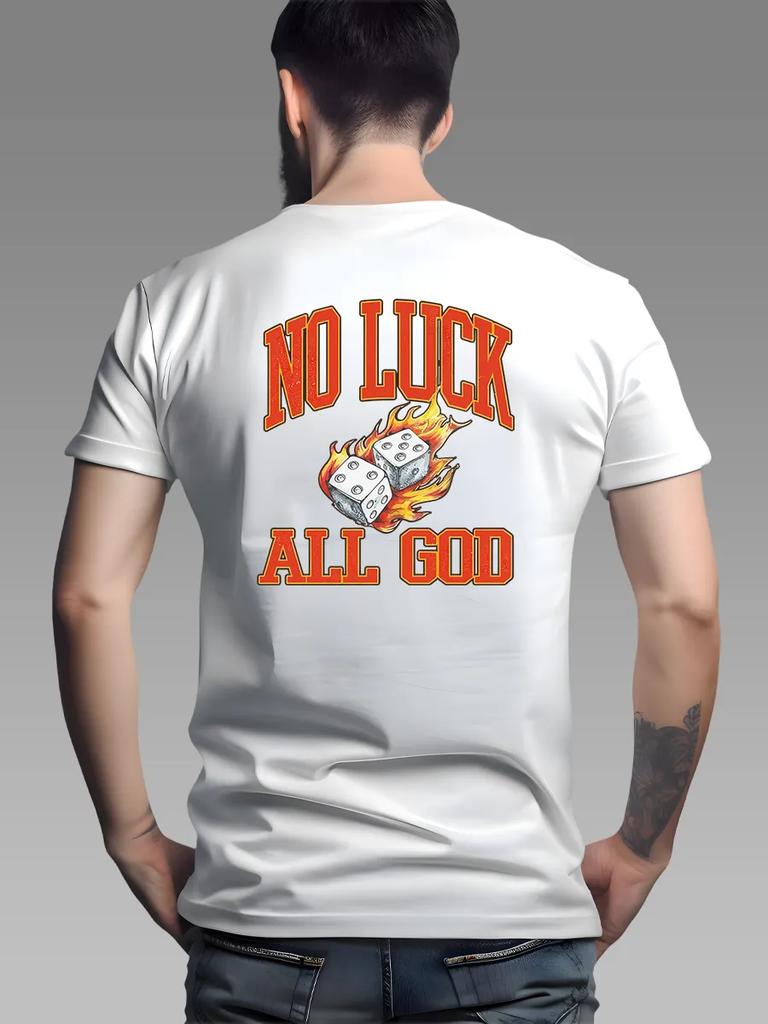 Back print dice with lettering T-shirt