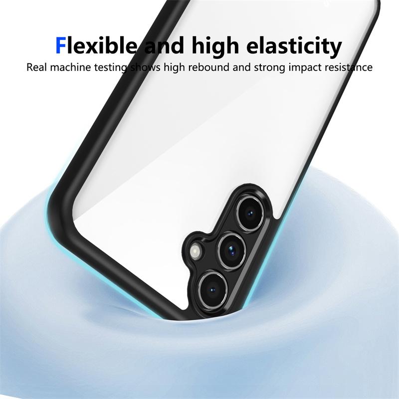 Чехол Camera LED Protective Clear Acrylic Back Case для Samsung iPhone Xiaomi Redmi для Samsung Galaxy S25 S24 Ultra S23 FE A56 A36 A55 A35, силиконовый чехол из ТПУ