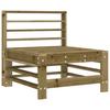 Mid Section Sofa with Cushions Pressure Treated Pine Wood