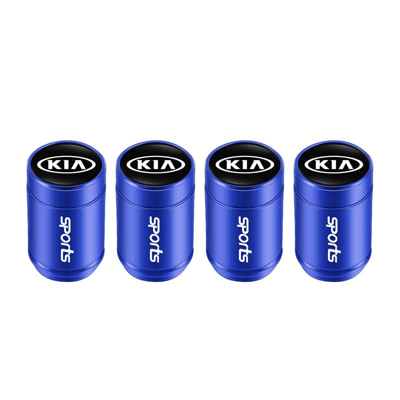 AABIX1 4Pcs KIA Metal Tire Valve Caps Car Tyre Air Stems Cover For KIA EV6 Stinger RIO Sorento Picanto Ceed Borrego Syros K4 K5 K8 K9