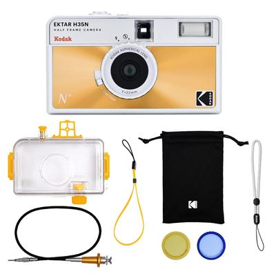 Kodak EKTAR H35N Film Focus Bulb Star Coated Улучшенная линза Стекловидная полукадровая камера, 35 мм, многоразовая, бесплатная, функция, встроенный фильтр, (Премиум-комплект,