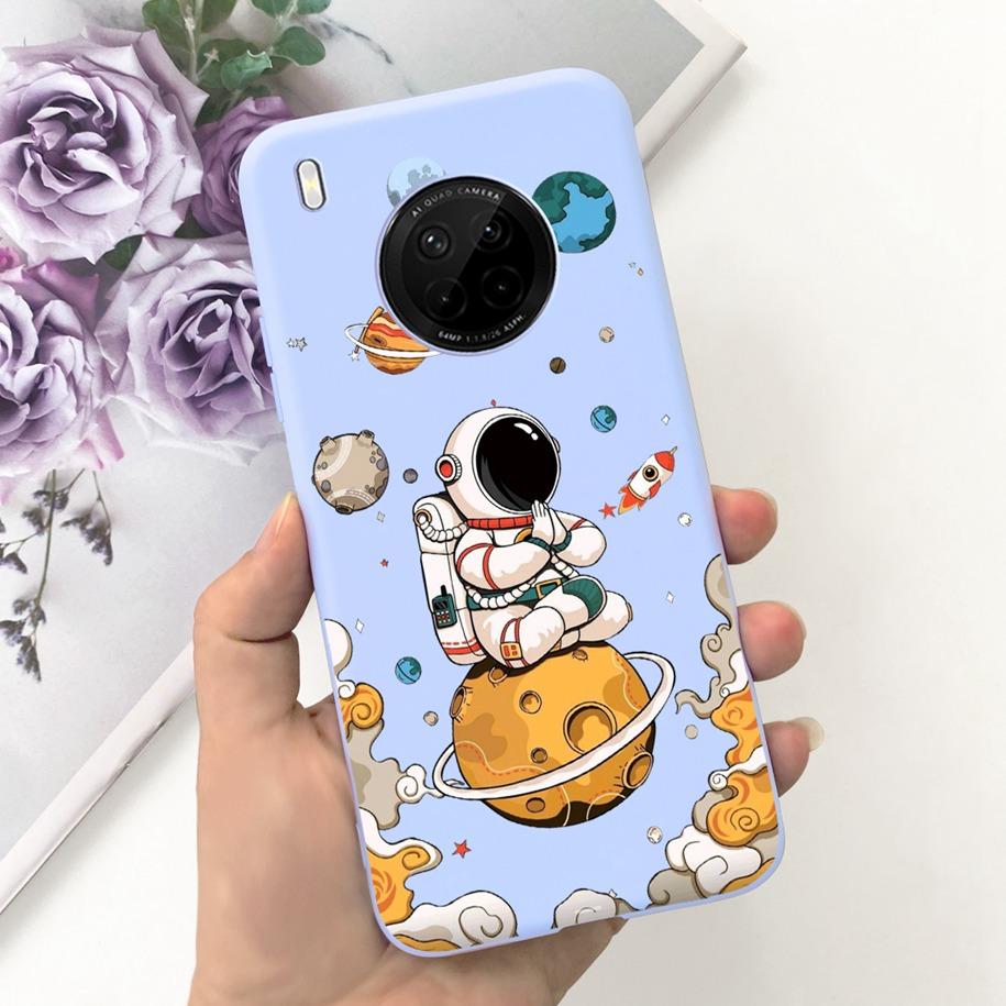 Для Huawei Y9a 2020 Силиконовый чехол FRL-22 FRL-23 Милый Астронавт Сердце Любви Тонкий Мягкий ТПУ Чехол для Телефона на Huawei Nova Y9a Y 9A Чехол