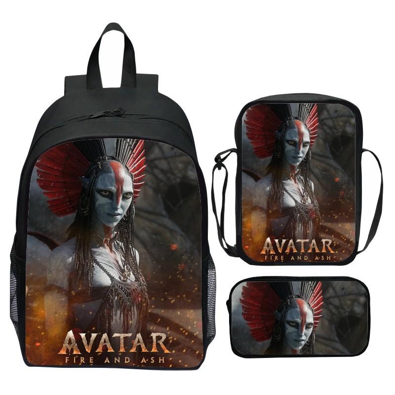 Printed Backpack Set 3-Piece Cartoon Movie Themed School Bag for Kids