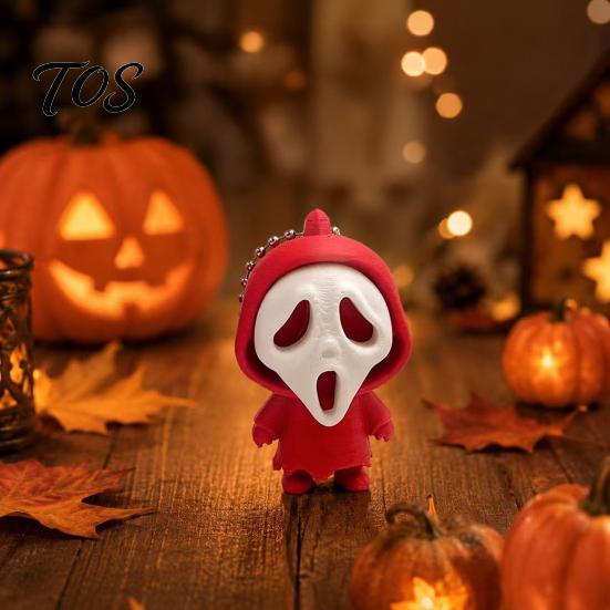 Decorative Skeleton Accessory Mini Screaming Keychain Pendant, 3D Printed Halloween Schoolbag Purse Bag Charm Hanging Decor, Backpack Accessories
