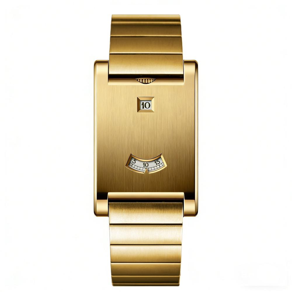 Smooth Finish Quartz Watch Retro Styling Men's Watch Practical Square Watch Couple Matching