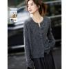 Demana Women's Fluffy Wool Blend Sequin Knit Sweater