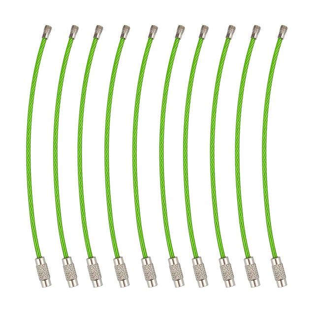 10 шт. 10/15/20 см брелок для ключей из нержавеющей стали, веревка, проволочная петля, винт, замок, кольца для гаджетов, брелок для ключей, круг, лагерная веревка, фитинги