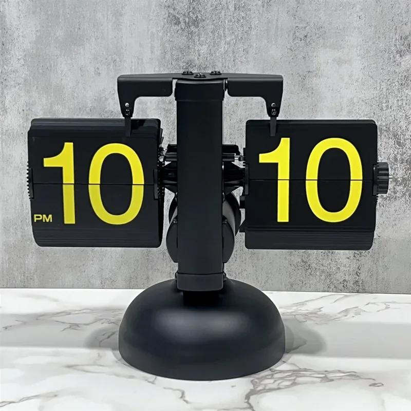 Креативные настольные часы, настольные часы, европейские креативные перекидные настольные часы, ретро-перекидные настольные часы, механические автоматические перекидные часы