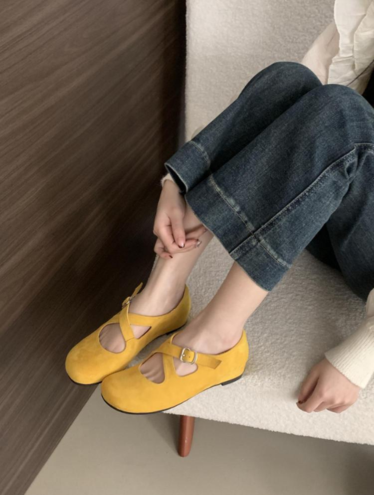 Женские туфли на плоской подошве, туфли-лоферы, женские туфли с мелким ремешком, модные, темпераментные, ретро, замшевые туфли, замшевые мокасины