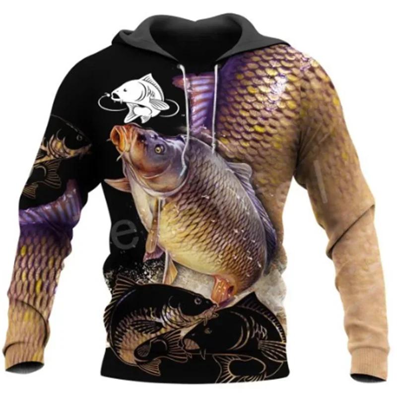 Мужская толстовка с капюшоном с принтом 3D Fishing, свободная дизайнерская толстовка, весна-осень, свободный свитер Harajuku y2k, длинный рукав, 4XL