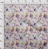 oneOone Cotton Flex Multicolor Fabric Abstract Watercolor Floral Fabric For Sewing Printed Craft Fabric By The Yard 40 Inch