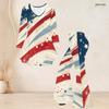 Women Plus Size V Neck Long Sleeve Fireworks Printed Dark Navy Flared Top And Flared Pants Two Piece Set