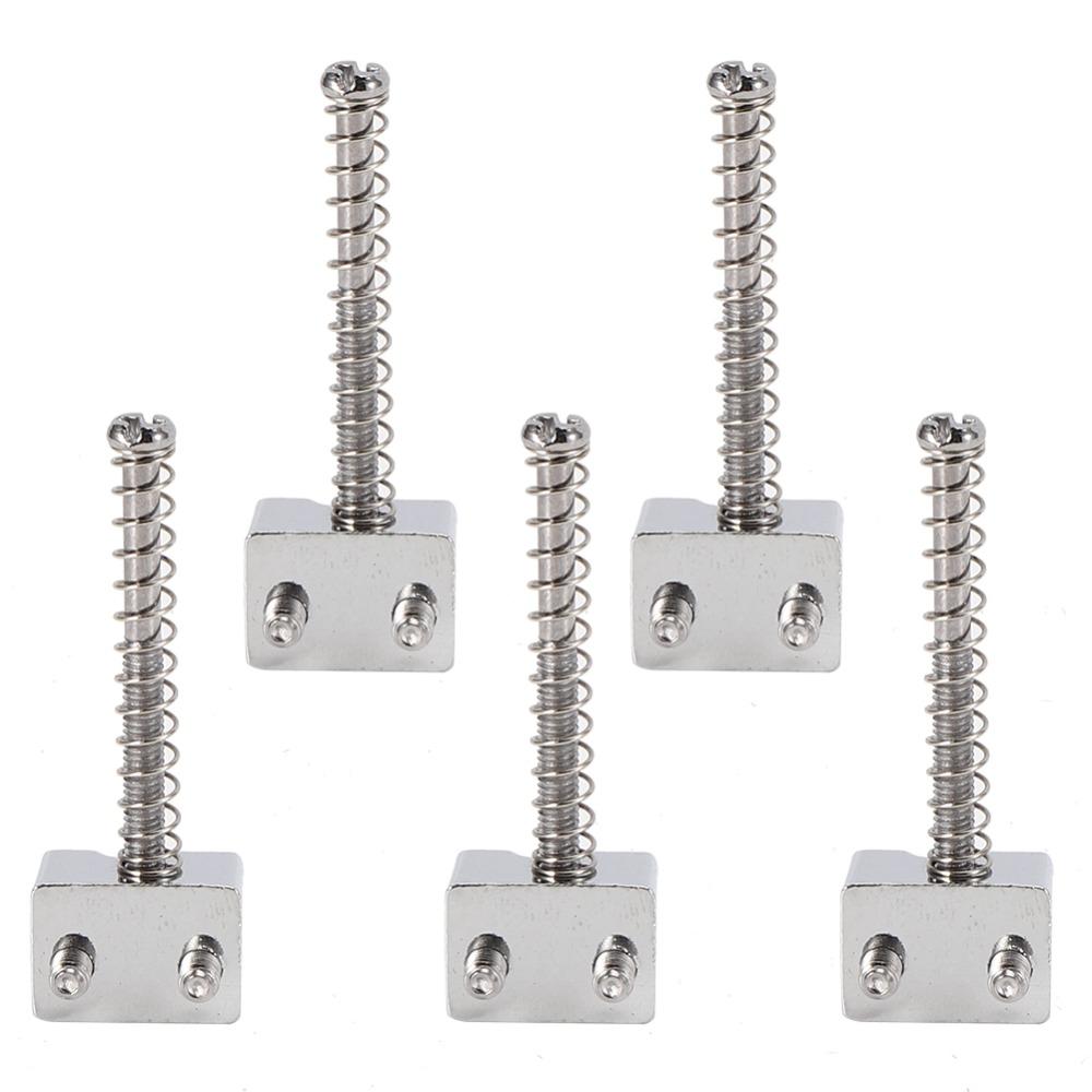 5PCS Metal Bass Bridge Saddles Silver/Golden Electric Bass Bridge Saddles Bass Electric Guitar Kits