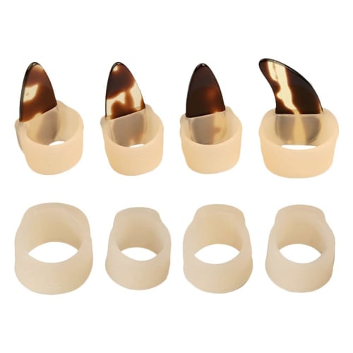 EXCEART Thumb Picks, Guitar Finger Picks, Finger Protectors, 8-Piece Set, Fingernail Protection for DIY Folk Guitar, Bass, and Ukulele, Ages 4-7