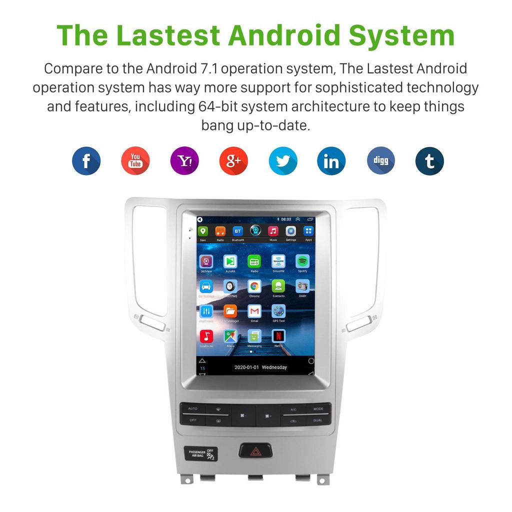 Wireless CarPlay Navigation for 2008-2015 Infiniti G37, G25, G35 GX