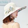 Складная шляпа от солнца с бантом и цветочным принтом, двусторонняя, шляпа рыбака, кепка для защиты от солнца, женская