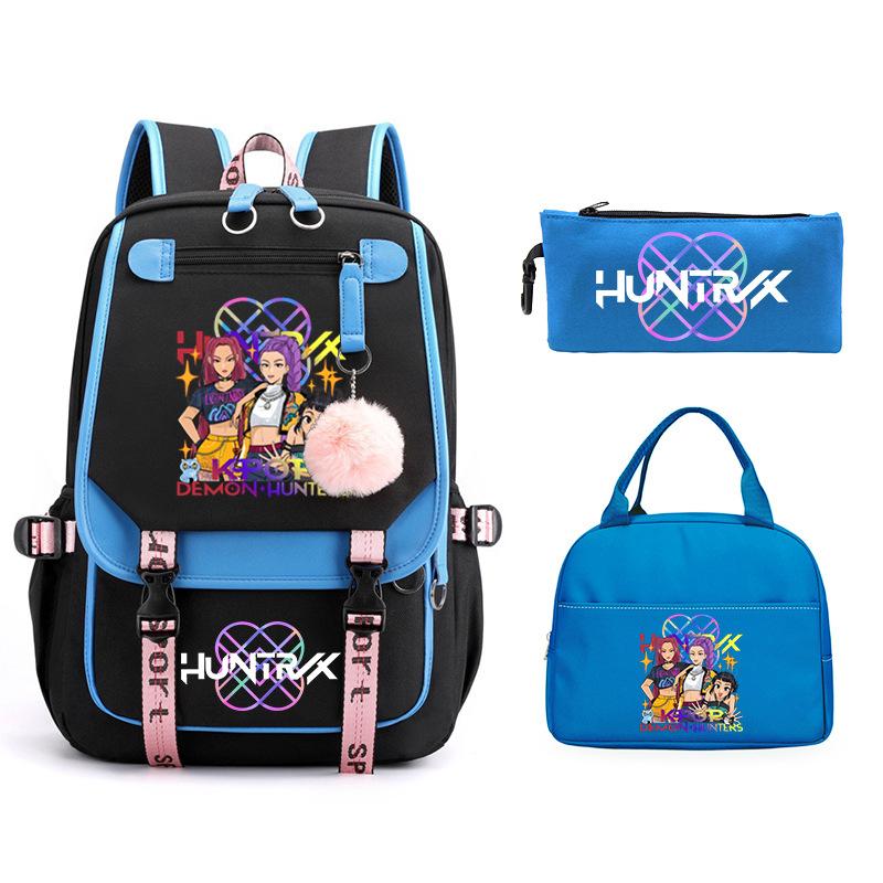 KPop Demon Hunters Rumi Anime Merchandise Backpack and Pencil Case Convenient Backpack for Couples for Business Trips and Travel
