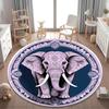 1Pc Elephant Circular Print Rug - home decoration Carpet For Living Room Bedroom Flooring Computer Chair Area Rug