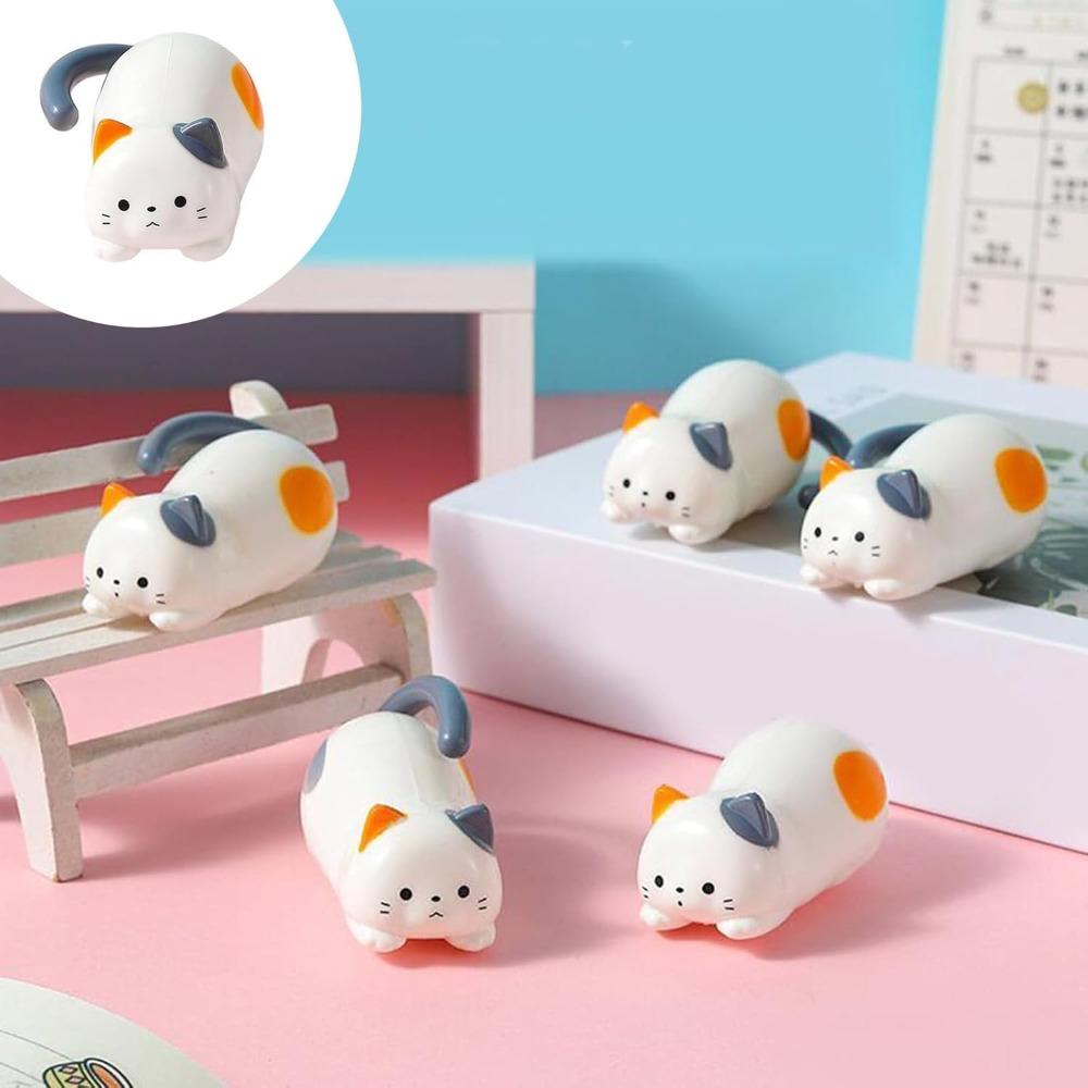 Fidget Rolling Cat Toy Милые игрушки для котят, которые кувыркаются, новые игрушки для снятия стресса с заводного котенка Главная