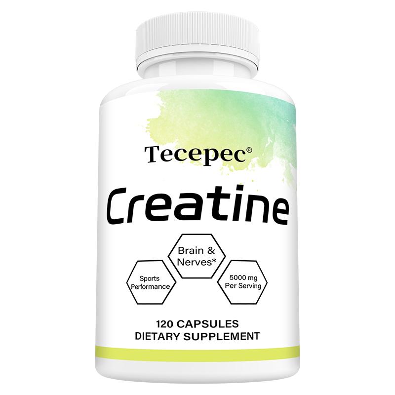 Tecepec Creatine Monohydrate 5000mg, Sports Performance, 120 Caps