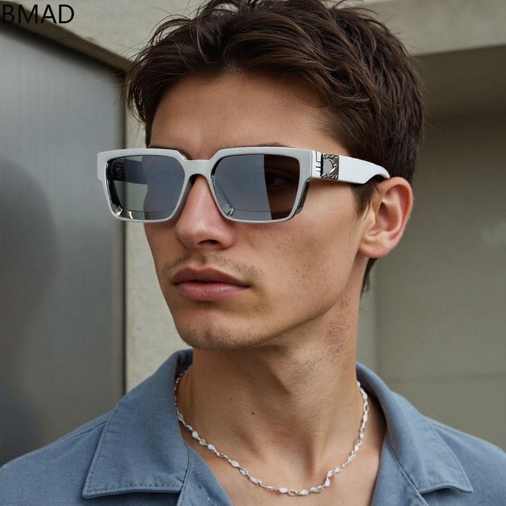 Модные солнцезащитные очки для мужчин, трендовые квадратные солнцезащитные очки для женщин, винтажные очки для отпуска, дизайнер