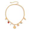 Ожерелье Fashion Sense Sun Set Zircon с женским геометрическим узором из сплава Love Tassel Clavicle Chain