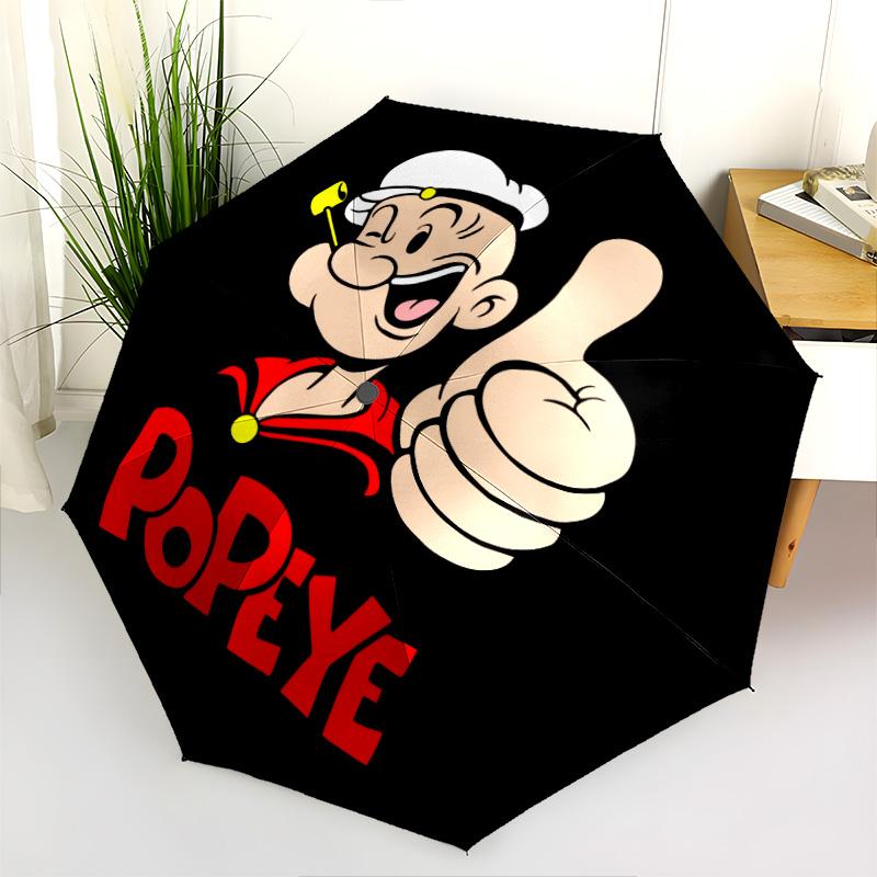Узор Popeye, автоматический складной зонт, портативная и складная конструкция, 8 спиц, рождественский или день рождения подарок.