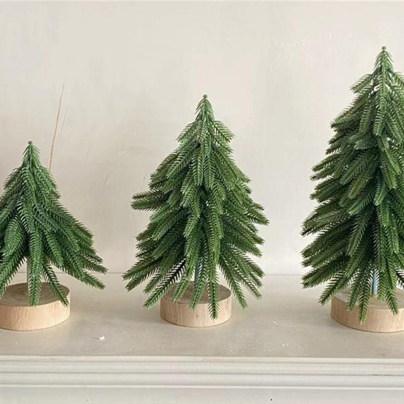 1 шт. Мини-снежная сосновая иголка, рождественская елка, настольное украшение, маленькое настольное украшение, праздничный декор для дома и офиса