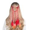 Haimeikang Bohemian Hippie Headband Dream Catcher Feather Headdress Fashion Peacock Feather Headbands Hair Accessories