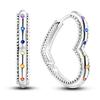 Original 925 Sterling Silver Women Hoop Earrings High Quality Shine Zircon U Shaped Classic Style Earring for Women Jewelry Gift