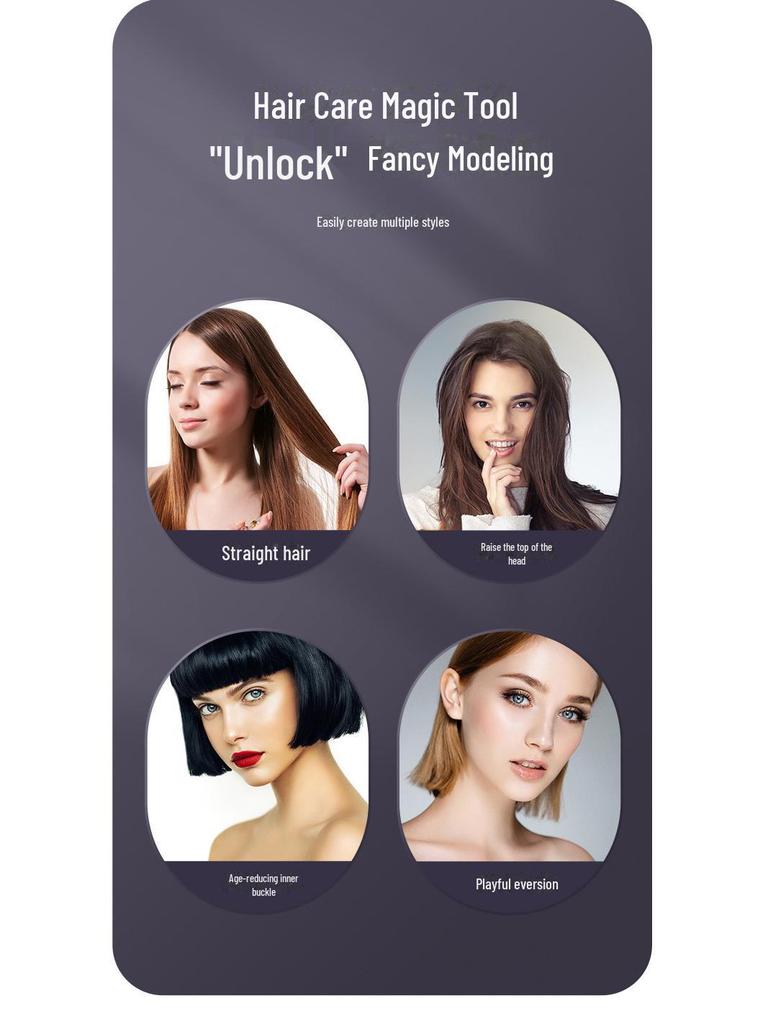 Portable Wireless Mini Electric Hair Straightener Comb with Fast Ceramic Heating