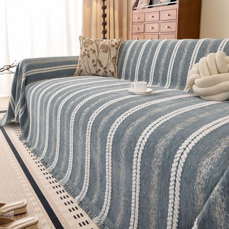Chenille Sofa Cover Slipcover Living Room Modern Lightweight Dustproof Pet Resistant Throw Blanket Universal Fit