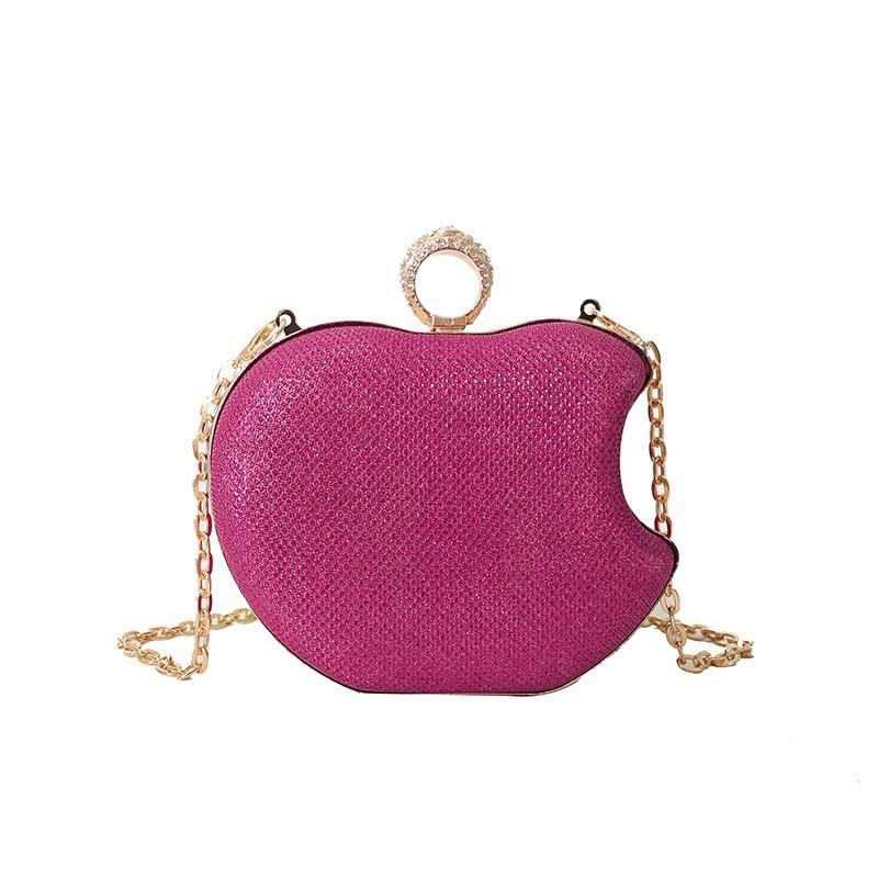 Bags Personalized Apple Small Bag 2025 New European and American Fashion Bright Diamond Foreign Style One Shoulder Women's Crossbody Dinner Bag