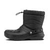 Classic Lined Neo Puff Round Toe Decorated Heel Short Boots Unisex Boots Black 206630-060