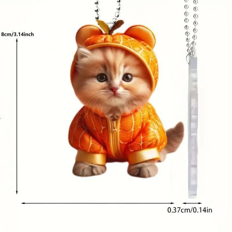 Cat Stylish Acrylic Charm For Unique Car Interior Decor In A Variety Of Colors Bright
