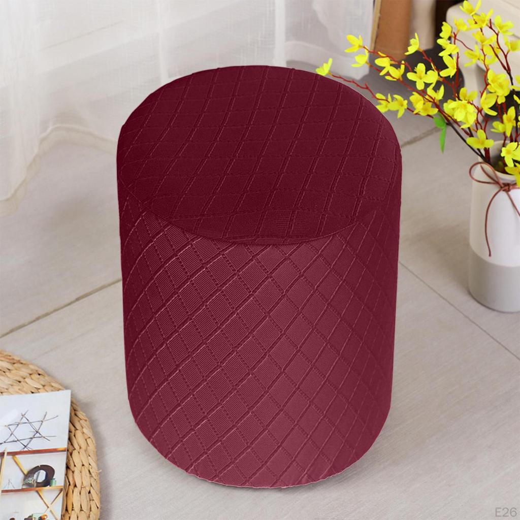 Круглые эластичные чехлы для пуфиков. Подставка для ног. Чехлы для диванов. Чехлы на табуреты для ног. Белые.