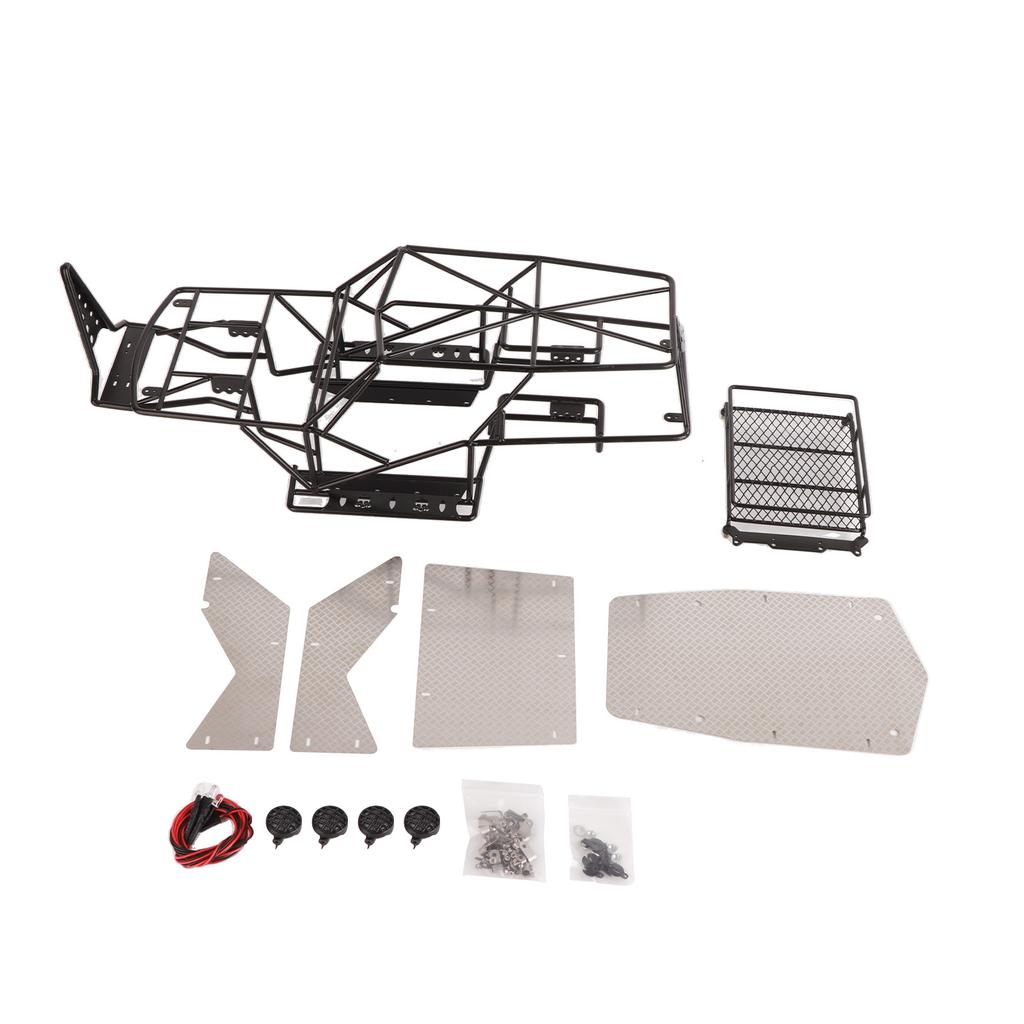 Металлический каркас с защитной пластиной, багажник на крышу, фары для Axial Wraith AX90018 90020 110 RC-автомобиля