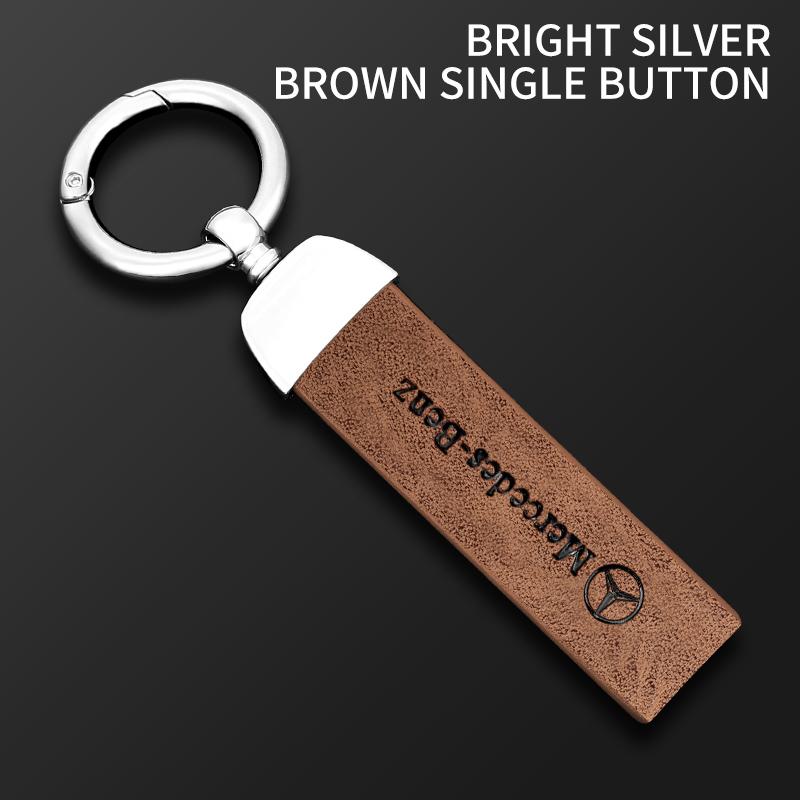 SFL1 Alloy Leather Car Remote Key Protection Cover Shell For Mercedes Benz A B C E S G Class W204 W205 W212 W213 W176 W177 GLCCLA AMG