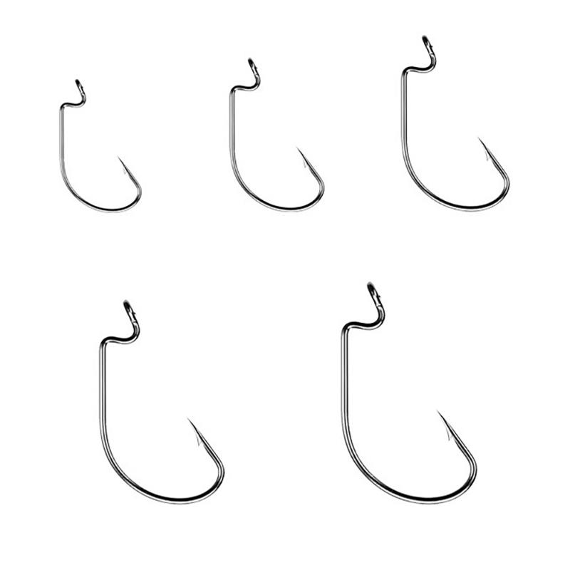 51 шт. Крючок для кранка Набор в маленькой коробке Крючок из черного никеля Подбойник Крючок для кранка с широким брюшком Крючок для мягкой приманки Коробка для крючков