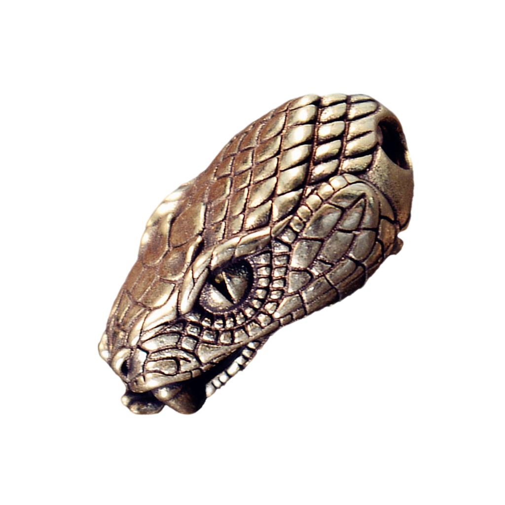 Metal Snake Head Pendant for Keychain and Backpack Decoration Unique Snake Charm Paracord Accessories