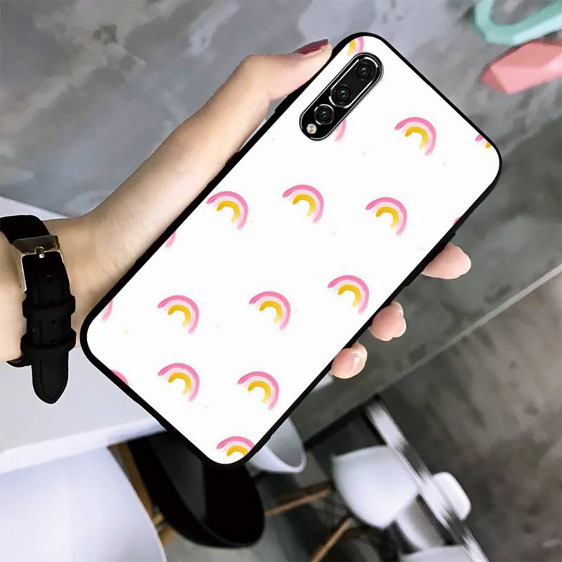 Красивый радужный чехол для телефона Huawei G7 G8 P7 P8 P9 P10 P20 P30 Lite Mini Pro P Smart Plus Cove Fundas