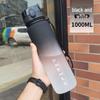 Gradient Color Sports Water Bottle with Handle Large Capacity 24oz BPA-Free Plastic Direct Drinking Water Bottle for Students