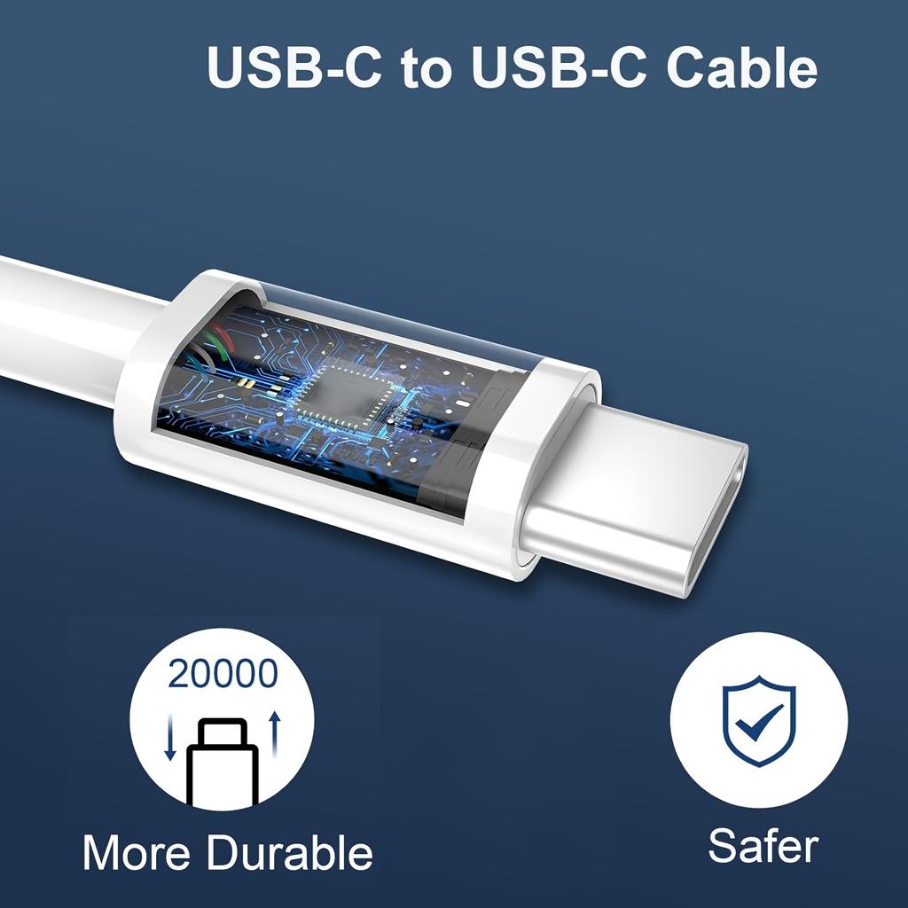 Для iPhone 16 Быстрая зарядка, 20 Вт Двойной порт USB C Зарядное устройство с кабелем USB C для быстрой зарядки 10 футов для iPhone 15 Pro Max/15 Pro/15 Plus