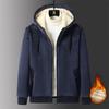 Новое зимнее пальто из ягненка, утепленная мужская флисовая одежда большого размера с длинными рукавами, мужская модная брендовая теплая повседневная куртка