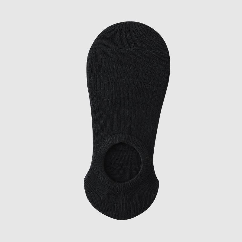 Женские новые весенне-летние универсальные однотонные носки-невидимки в вертикальную полоску из силикона с противоскользящим покрытием