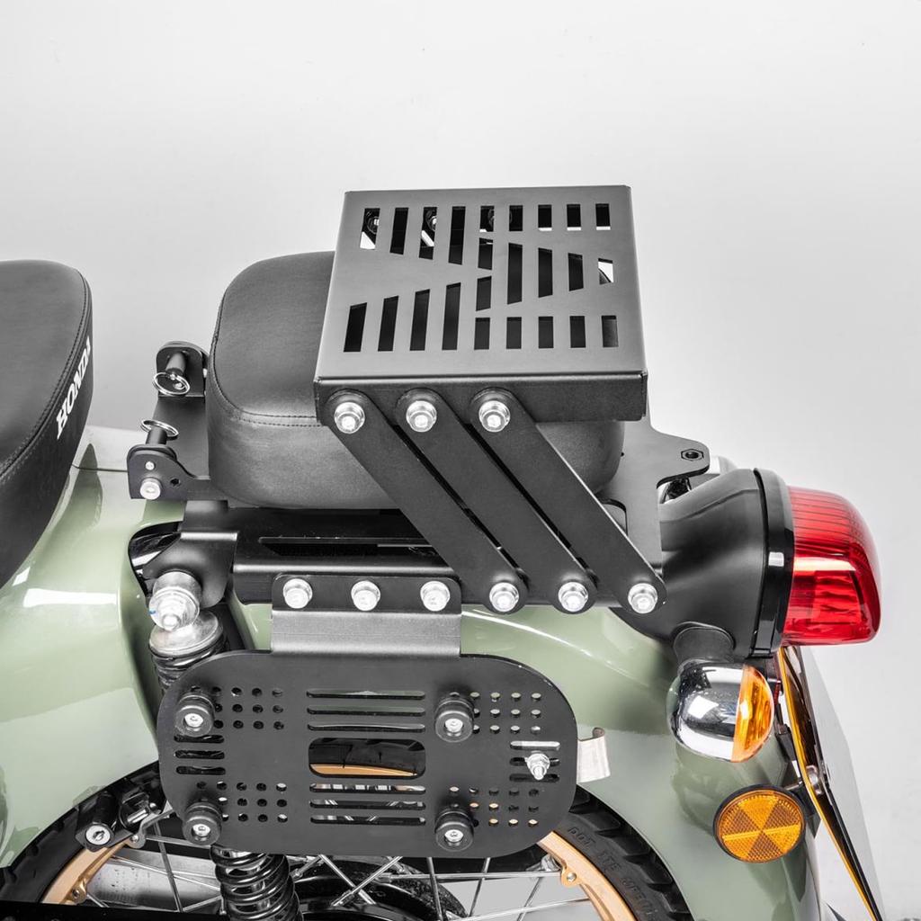 Nextstage Rear Carrier for Cross Cub and Super Folding Steel Cargo Compatible with Pillion Suitable for Motorcycle Custom Parts Carrier Cub, Rack,