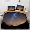 Sky Duvet Cover Set Space Night Time Universe Stars Nebulas Moon Decorative Bedding Set King Twin Size Polyester Comforter Cover