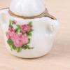 1Set 1:12 Dollhouse Miniature Porcelain Ceramic Tea Cup Set Tableware Kitchen Dollhouse Teapot Diy Toys