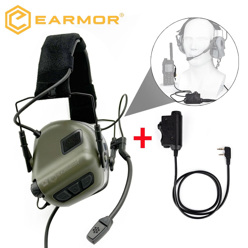 Тактическая гарнитура EARMOR M11 SE для шлема - Наушники с шумоподавлением и микрофоном для стрельбы и охоты, защитные наушники с PTT M11